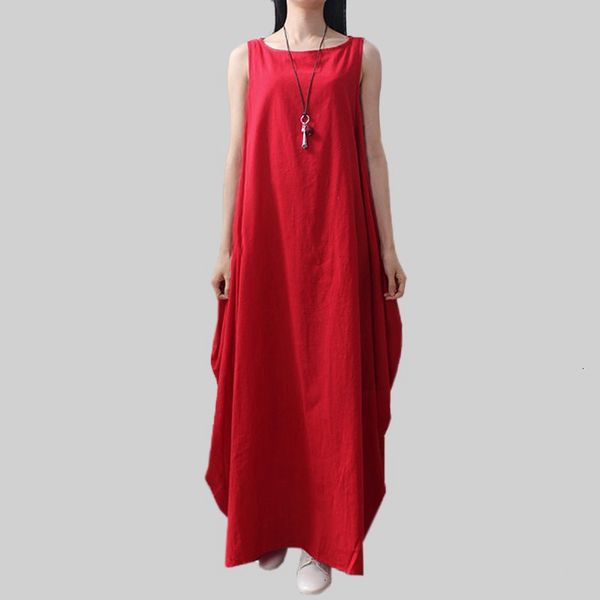 

womens dress womens dresses casual solid summer dress 2019 women elegant loose sleeveless dress linen long maxi vestidos plus size, Black;gray