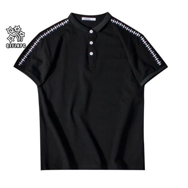 

2019 лето бренд топ мужская футболка с коротким рукавом черный белый футболка мужчины дизайнер футболка tee мужская поло мода футболка s823, White;black