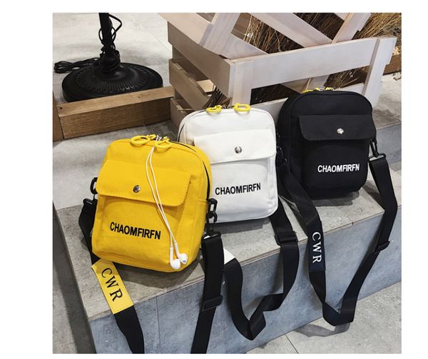 

2019 canvas small bag female tide korean version of the wild messenger bag student shoulder girl small bag