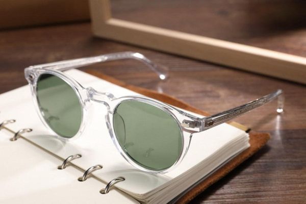 

2020 gregory peck marque hommes designer femmes lunettes de soleil oliver vintage polarized ov5186 rétro verres sun oculos de sol ov, White;black