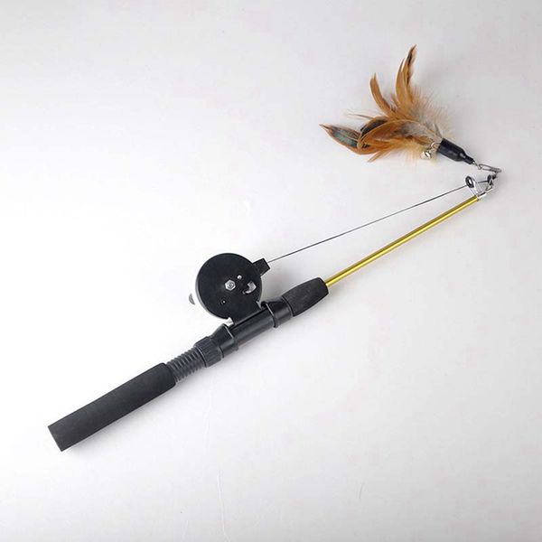 

pet cat bird feather teaser wand plastic toys cat stick colorful feathers funny rods pet interactive toys flying training