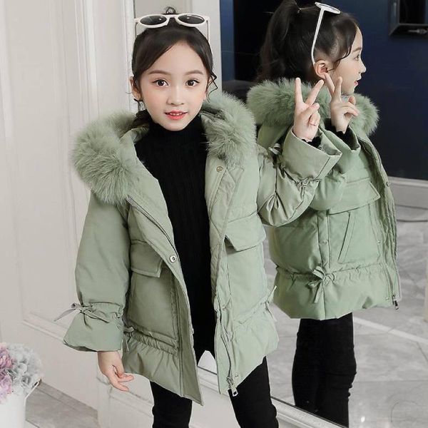 

two colors kids baby girls winter warm cotton parkas hoodies outwear zipper girls jackets coat for 3-12 year kids parka, Blue;gray
