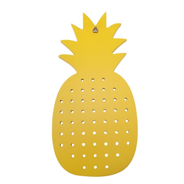 

Wooden Pineapple Hole Plate Wall Jewelry Frame Hook Hanging Plate Combination Household Storage Rack