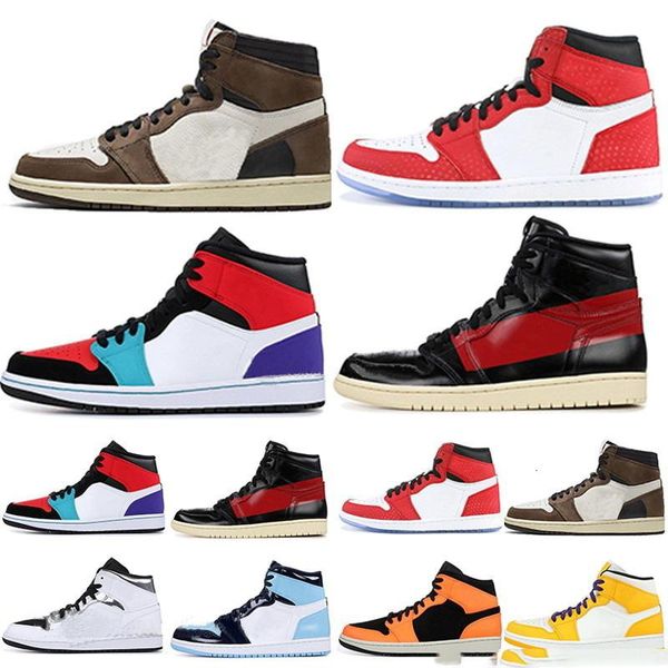 

2019 1 high og travis скоттс баскетбольная обувь spiderman unc 1s top 3 mens чествование в дом royal blue men спорт дизайнерские кроссовки т
