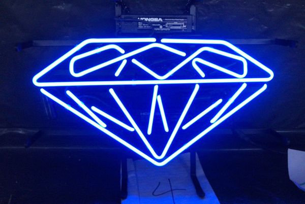 

diamond neon sign light реклама бар развлечения клуб украшения художественный дисплей настоящее стеклянная лампа металлический каркас 17