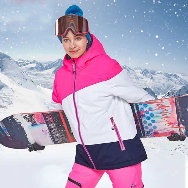 

2019 women's winter jacket overalls panrts suits hoodie warm sport skiing sets clothing winter snowboarding female clohtes