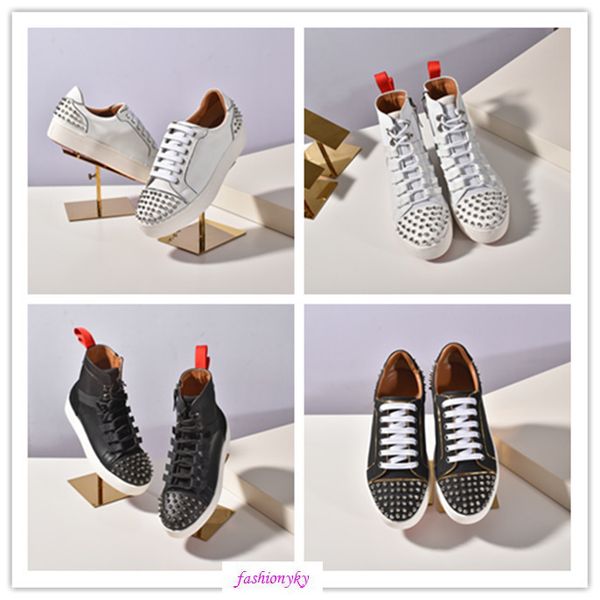 

fashion red krystal spike sock donna flat neoprene sneakers designer luxury mens red bottoms shoes womens rivet spiky sock junior, Black
