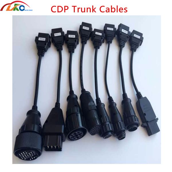 

1/2/3sets for full set 8 truck cables for vd tcs cdp pro plus diagnostic tool obd scanner truck leads cables