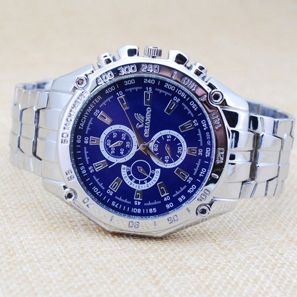 

men's business watch brand famous quartz watches analog relogio sports watch stainless steel watches ing, Slivery;brown