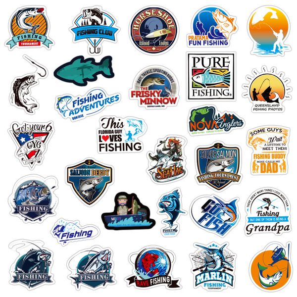 

5set = 250pcs go fishing graffiti stickers waterproof car car stickers trolley case computer stickers