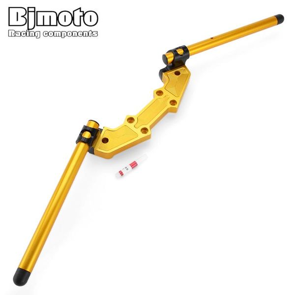 

bjmoto racing cnc aluminum motorcycle clip on adjustable handlebars handle bar with adapter for z800 2013-2020
