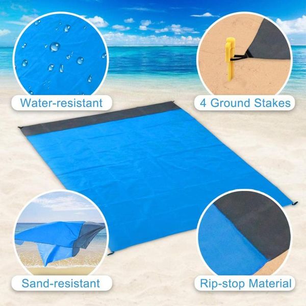 

portable picnic beach mat pocket blanket waterproof beach mat blanket ground mattress outdoor picnic camping tent