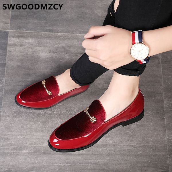 

loafers groom shoes patent leather suit shoes party men oxford scarpe uomo eleganti zapatos de hombre de vestir formal, Black