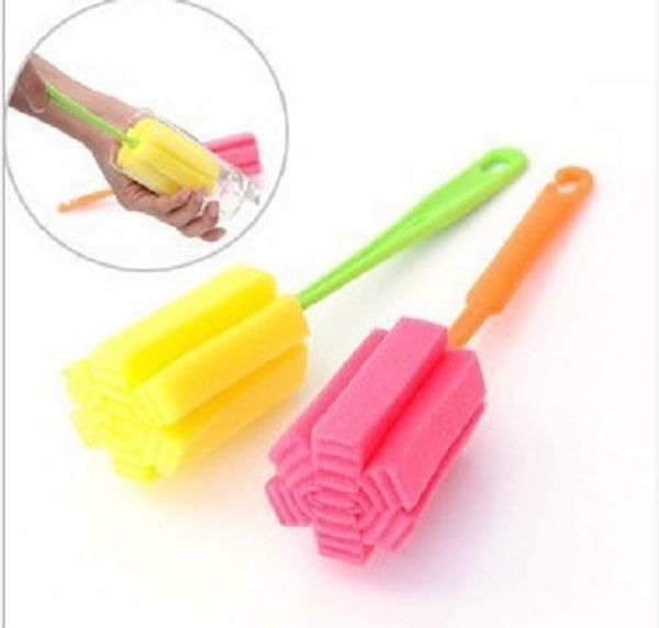 

1PCS Bottle Sponge Brushes Cup Glass Milk Bottles Brush Washing Cleaning Cleaner Kitchen Tools baby Accessories