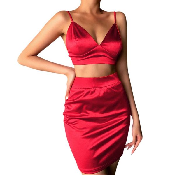 

женщины sexy наборов camis мини юбки высокой талии упругого sleepwears underwears для женской купальники hot, White