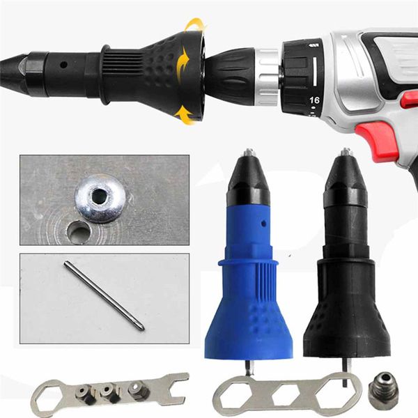 

electric rivet nut gun riveting tool cordless riveting drill adaptor insert nut tool drill adapter 2.4mm-4.8mm