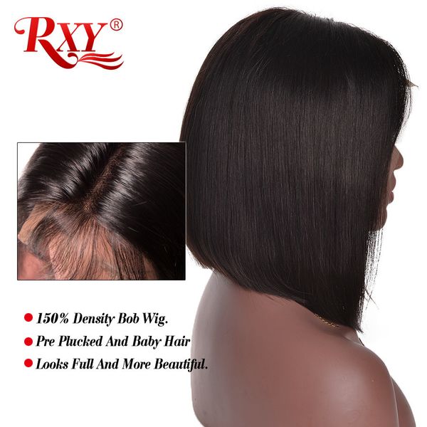 

straight человеческих волосы боб парик перуанского straight фронт шнурок парик человеческих волос для черных женщины 8-16inch коротких lace, Black;brown