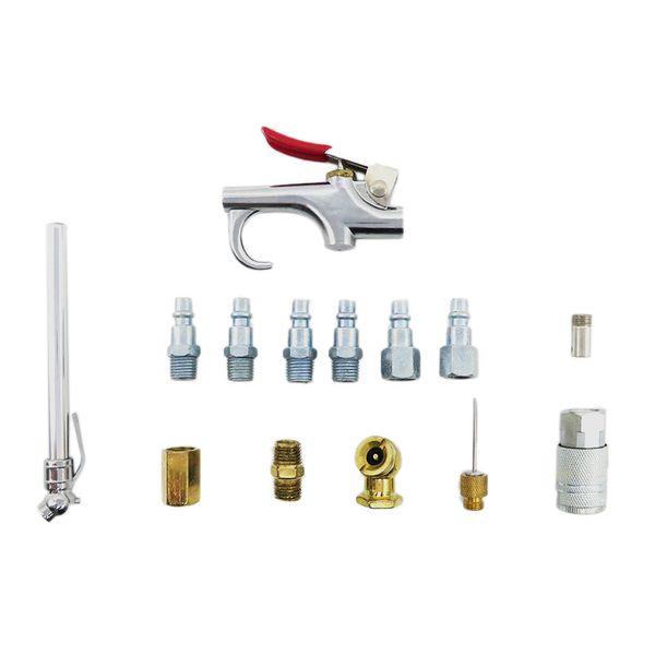 

14pcs air blow accessory tool kit dust compressor nozzle blow accessory duster cleaning air compressor kit tools