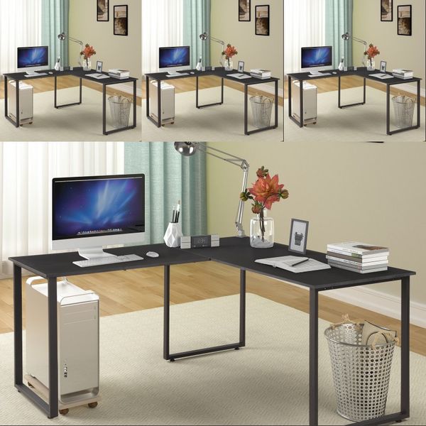 2019 Us In Stock L Shaped Desk With Metal Legs Office Desk
