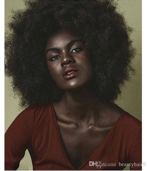 New Hairstyle Afro Short Kinky Curly Wig African Ameri Brazilian