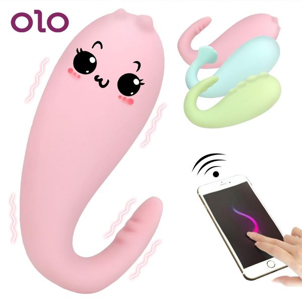 

women olo silicone monster pub sexuelstoys bluetooth wireless for remote g-spot massage 8 toysjouets game control adults app tjat