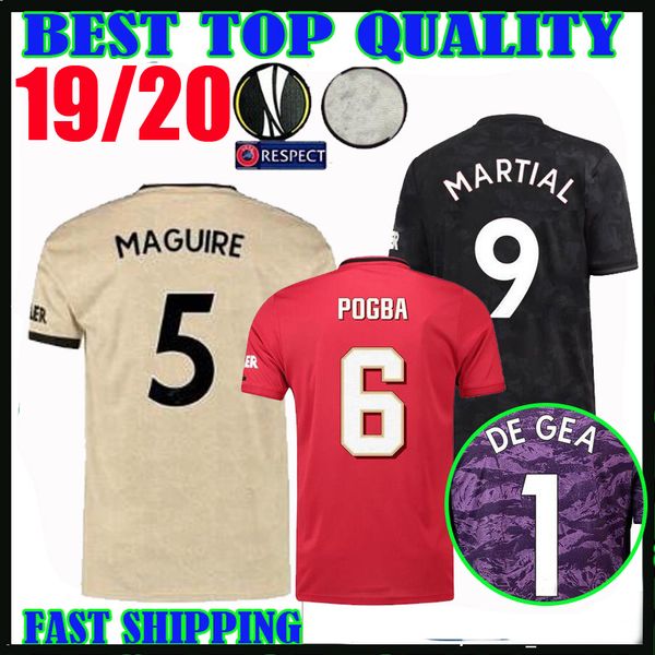 

19 20 manche ter occer jer ey united home away third 2019 2020 pogba wan bi aka alexi jame maguire de gea men kid kit football hirt
