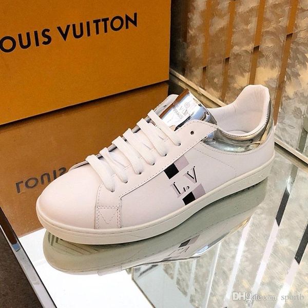 

q3 fashion trendy casual men's shoes, comfortable luxury men's shoes leather sneakers original box packaging zapatos, Black