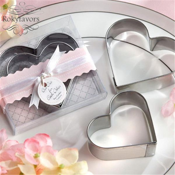 20 Set Cuore Cookie Cutter Bomboniere Regali di nozze Omaggi per feste Compleanno Keepsake Baby Souvenir Idee Addio al nubilato