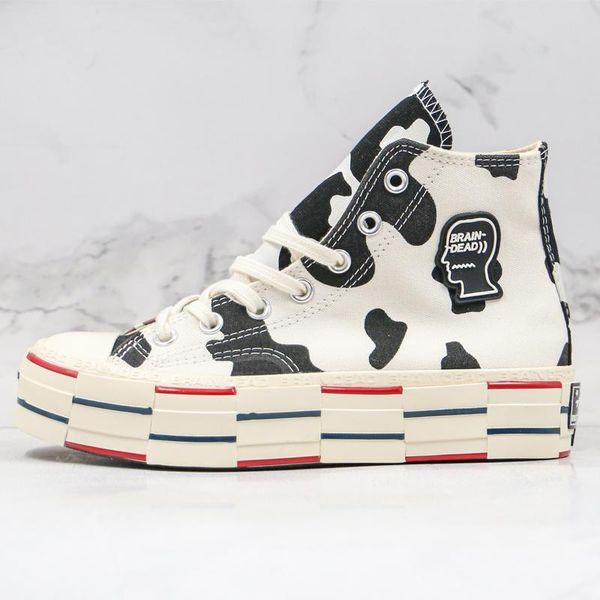 

2020 new 1970s chuck 70 braindead 2.0 men women canvas shoes leopard milk spotted ice cream skateboard shoes 1970 casual sport sneakers, Black