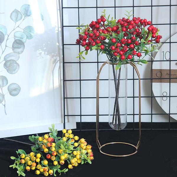 

28.5cm fake bean branch christmas berry artificial flower color wedding home wall decoration simulation flower pgraphy props