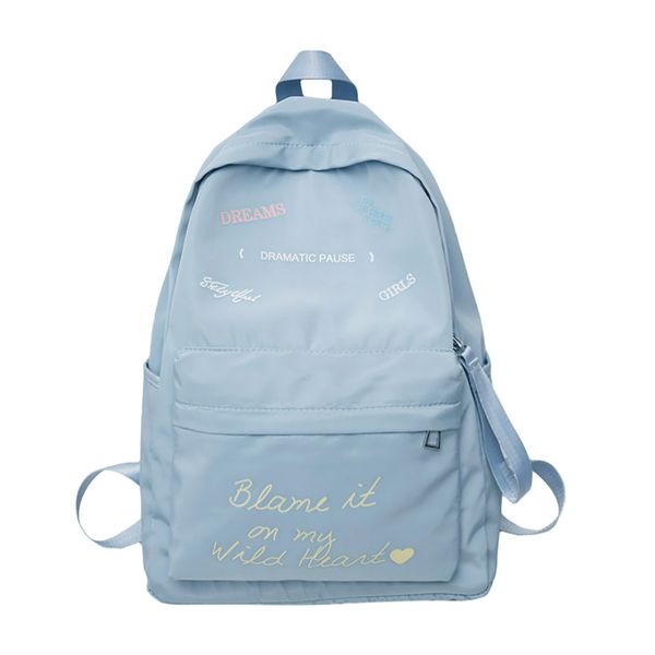 

fashion letter printed women's nylon waterproof backpacks large capacity student backpacks leisure travel couple bags 2019