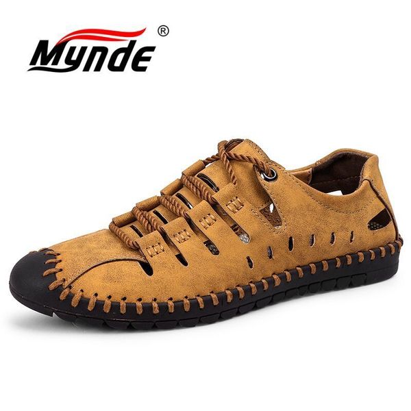 

mynde summer comfortable casual loafers quality split leather men flats moccasins shoes size 38-46 mx190730, Black