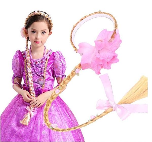 Girl Headband Children Braid Girls Wig Hair Princess Kids Costume