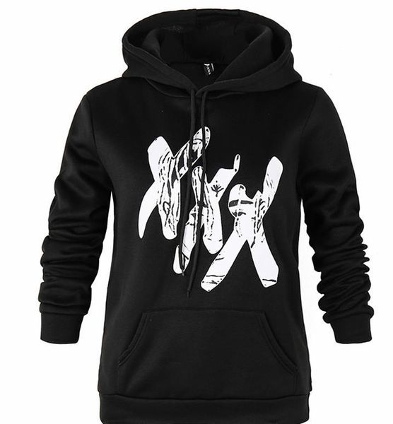 

мужской и женщины повседневный xxx tentacion дизайнер hoodie black мода дизайн осень толстый с капюшоном warm