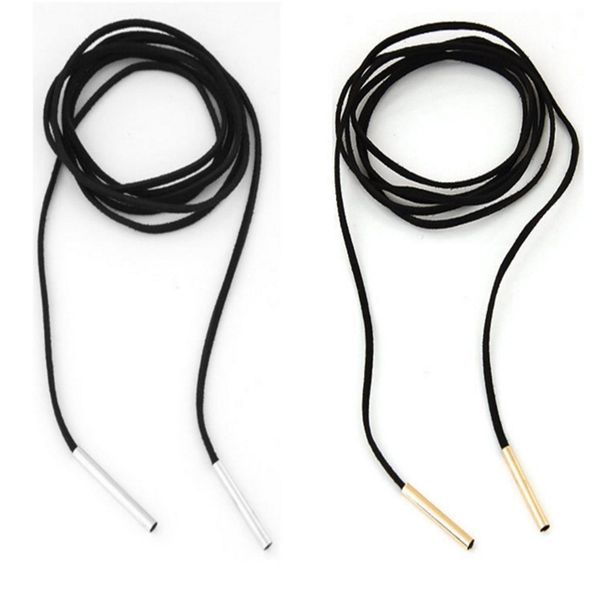 

elegant fashion long gold silver leather rope copper tube choker collar necklace women accessories chain jewelry 3192