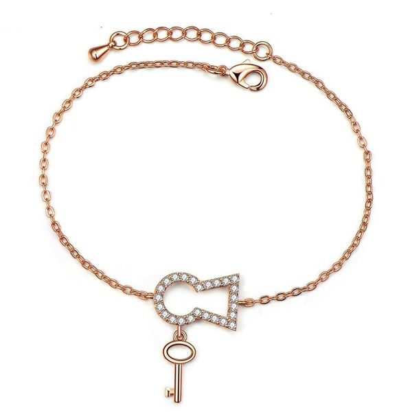 

deelan fashion key for refined and fashioned women's jewellery in gold pink women's color part of the zircon crystal arm gift, Golden;silver