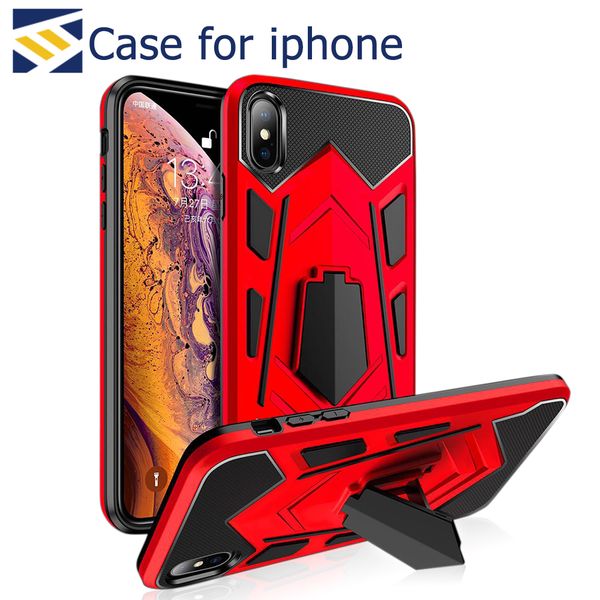 

for iphone 11 pro x xs max note10 plus huawei oppo mi cellphone rugged sharp sword armor shockproof protector phone holder tpu pc case cover