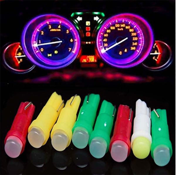 

car interior illumination car led bulb t5 instrument light 1smd 3d astigmatism cob indicator light accessories reading