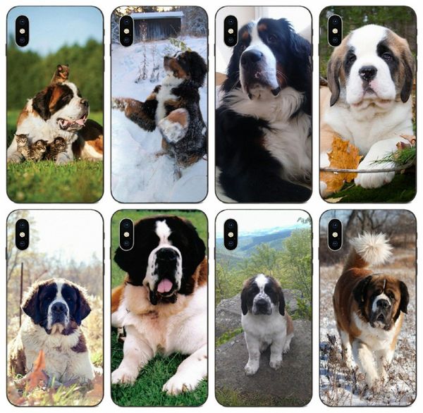 

tongtrade] st.bernard muzzle dog puppy case for iphone 11 pro max x xs xr 6s 5s 5c 5 se galaxy s6 s7 edge huawei p smart xiaomi 8 pro case