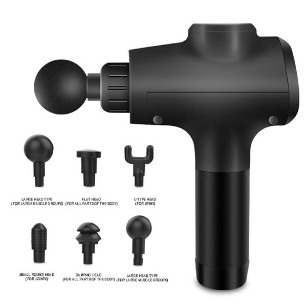 

integrated fitness equip massage gun deep tissue massager set muscle relaxing machine 6 head/3 level speeds pain relief exercising equipment