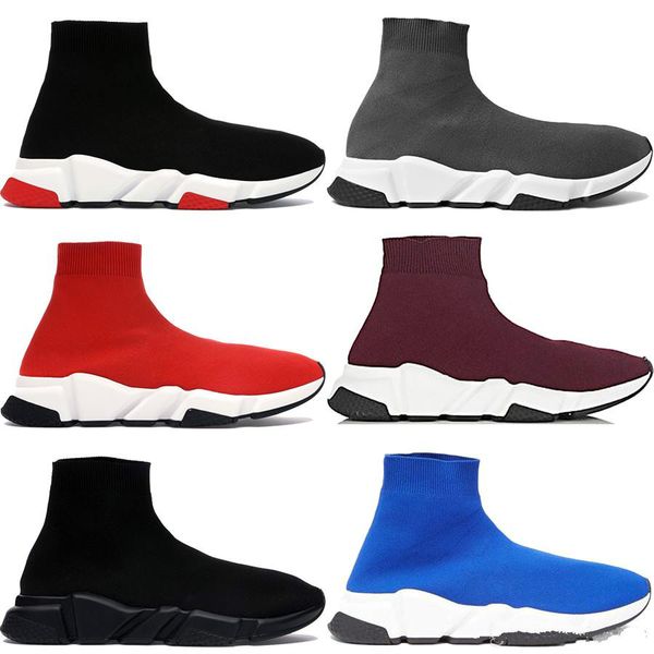 

2020 paris speed trainer black red luxury high casual sock shoes men women fashion designer sneakers eur36-45