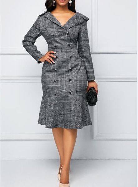 

women designer dress print work dresses fashion v neck long sleeve dresses designer women office lady clothes, White;black