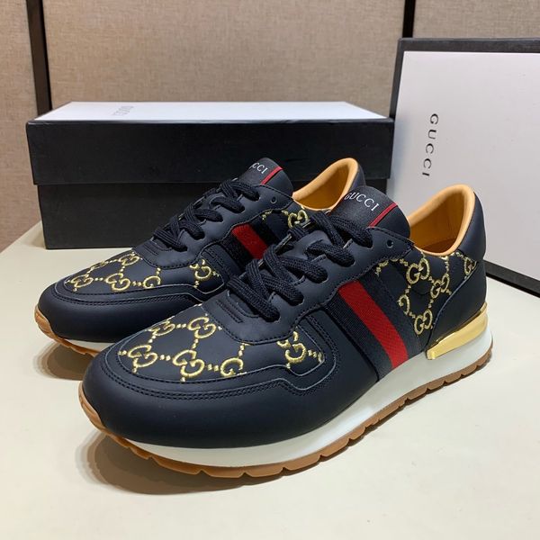 

new fashion luxury casual boots mens luxury casual shoes men's daddy shoes breathable lace up thick boots wild shoes 2444, Black
