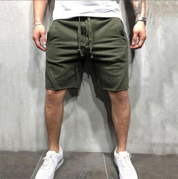 

summer short pants solid color running clothing hip hop sports eisure joggers sweatpants gymlocker mens designer, Black