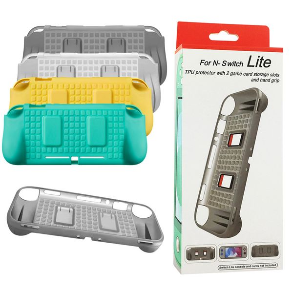 

тпу защитный чехол для переключателя lite ручка конструкция пыле- защита от падения может держать две игры в карты с розничной коробки