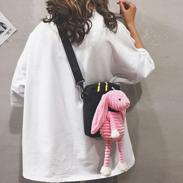 

animal shape ladies cartoon messenger bag fashion women's color color bag cute student travel shoulder mobile phone b