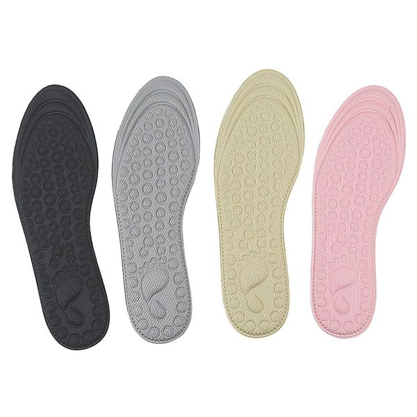 

1 pair 4d massage insoles absorption soft sponge breathable sole pad fc55, Black