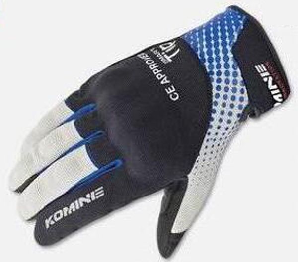 

komine gk-176 street moto motorcycle dirt bike off-road black blue gloves