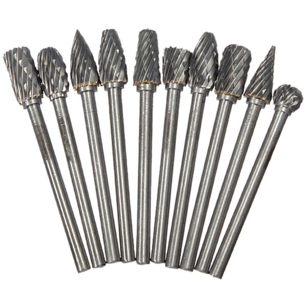 

10pcs hard alloy rotary file tungsten steel grinding head 3*6mm