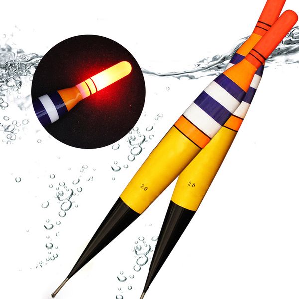 

6 styles electronic luminous lighting fishing floats durable buoyant fishing drift with battery rock buoy float